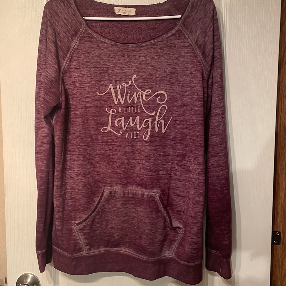 Wine a little laugh a lot long sleeve